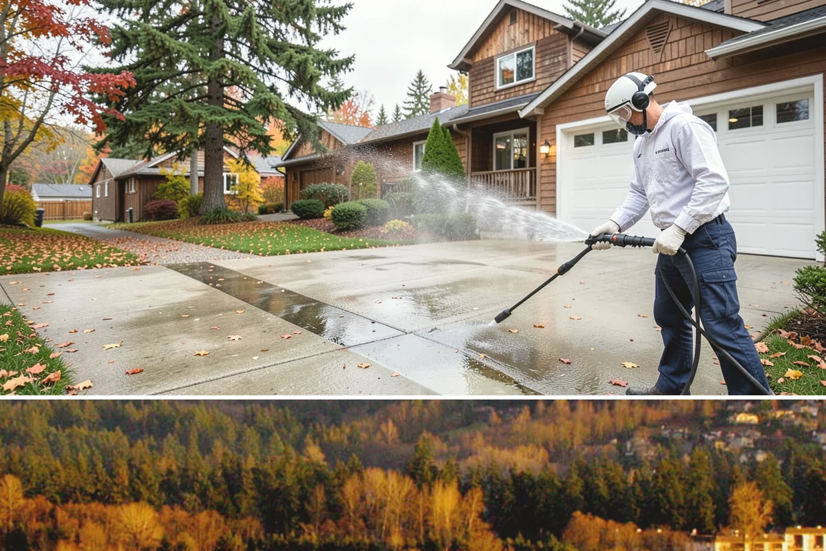 Cedar Deck Cleaning in Kenmore, King County, WA - Clean and brighten cedar decks in dry summer weeks so they dry ahead of sealing.