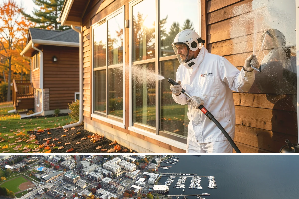 Cedar Deck Cleaning in Kirkland, King County, WA - Clean and brighten cedar decks in dry summer weeks so they dry ahead of sealing.