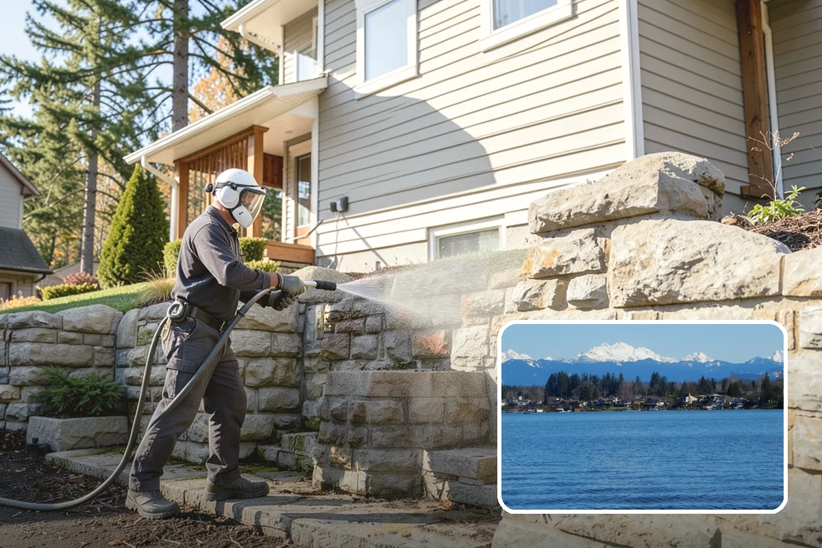 Cedar Deck Cleaning in Lake Stevens, Snohomish County, WA - Revives cedar's warm reddish color