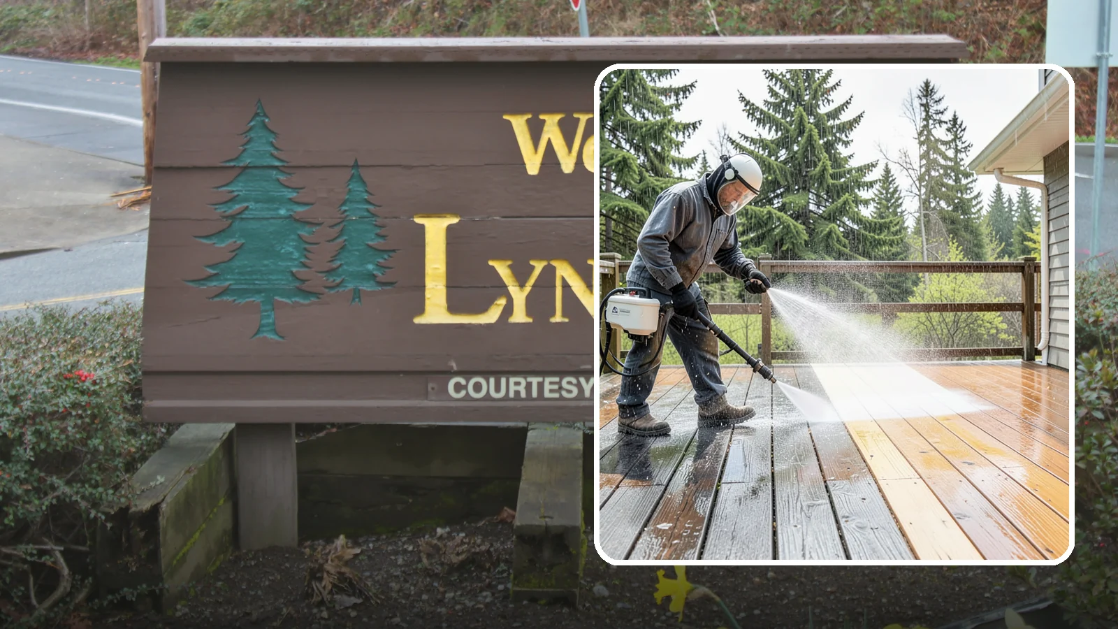 Cedar Deck Cleaning in Lynnwood, Snohomish County, WA - Clean and brighten cedar decks to revive the warm tone Washington moisture washes out.