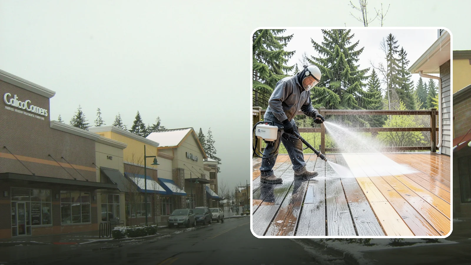 Cedar Deck Cleaning in Mill Creek, Snohomish County, WA - Clean and brighten cedar decks to revive the warm tone Washington moisture washes out.