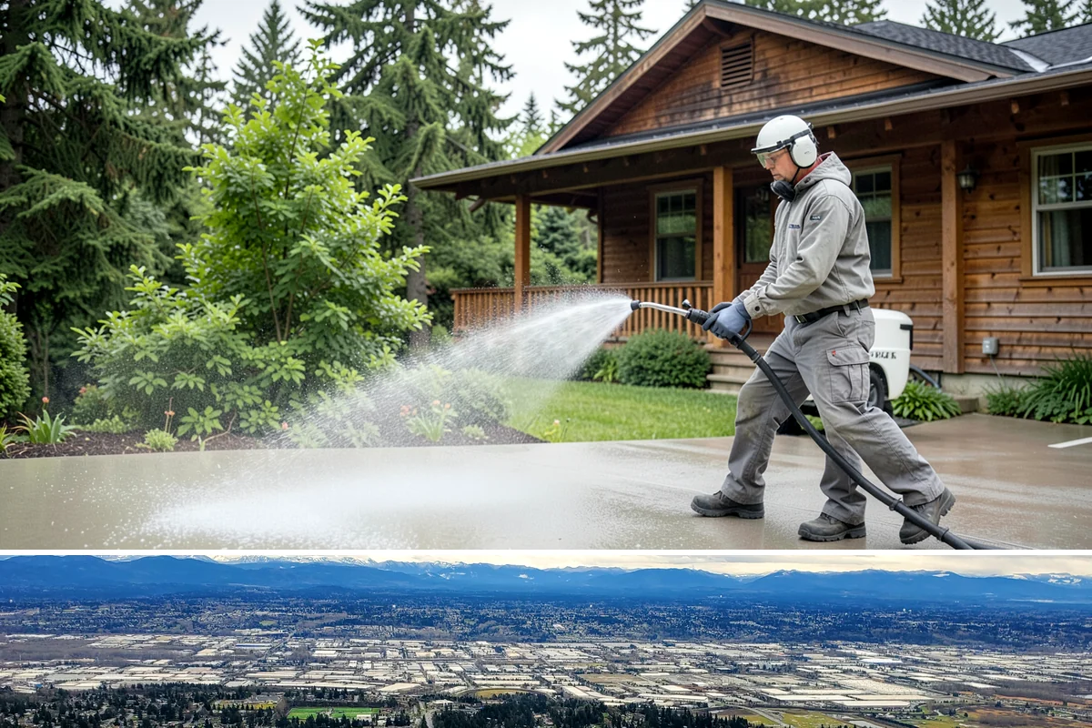 Cedar Deck Cleaning in SeaTac, King County, WA - Clean and brighten cedar decks in dry summer weeks so they dry ahead of sealing.