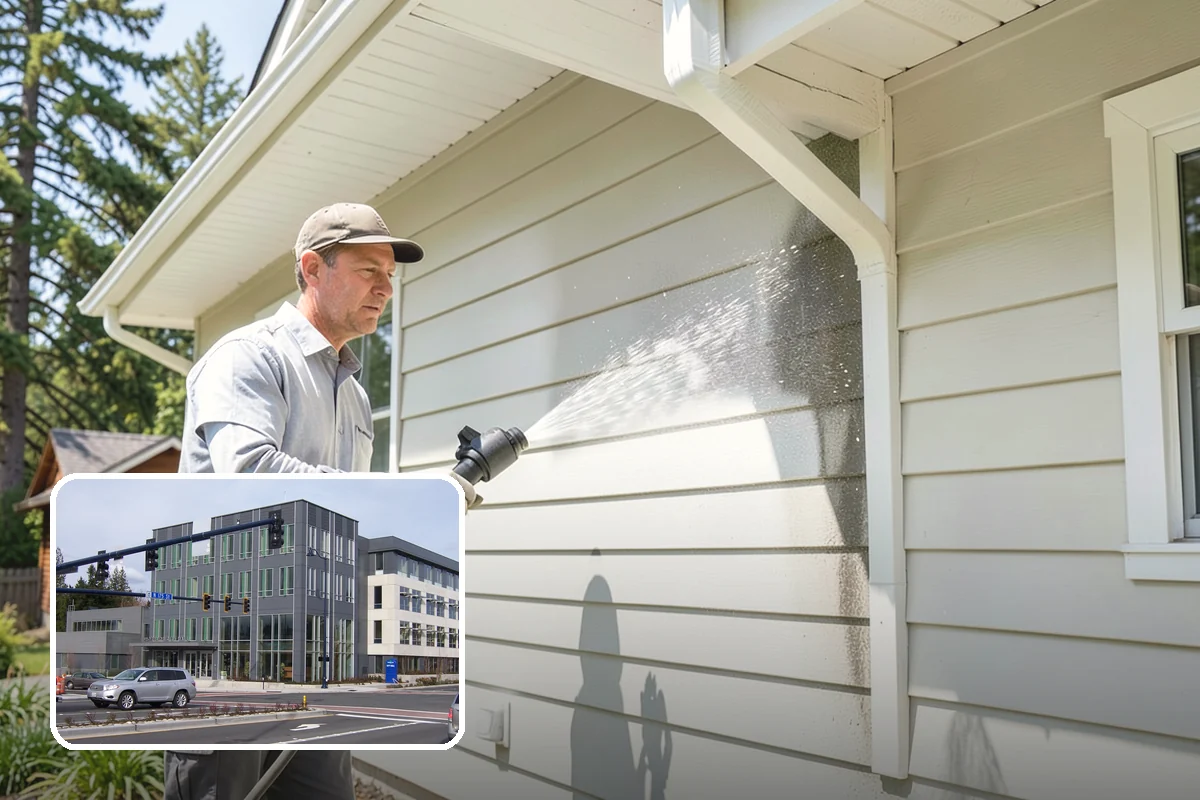 Cedar Deck Cleaning in Shoreline, King County, WA - Revives cedar's warm reddish color