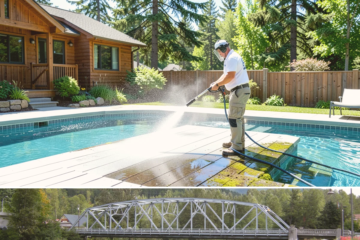 Cedar Deck Cleaning in Skykomish, King County, WA - Clean and brighten cedar decks in dry summer weeks so they dry ahead of sealing.