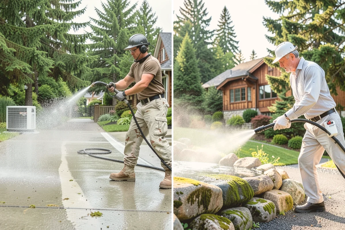 Cedar Deck Cleaning in Snohomish, Snohomish County, WA - Clear the deck and wet down surrounding plants