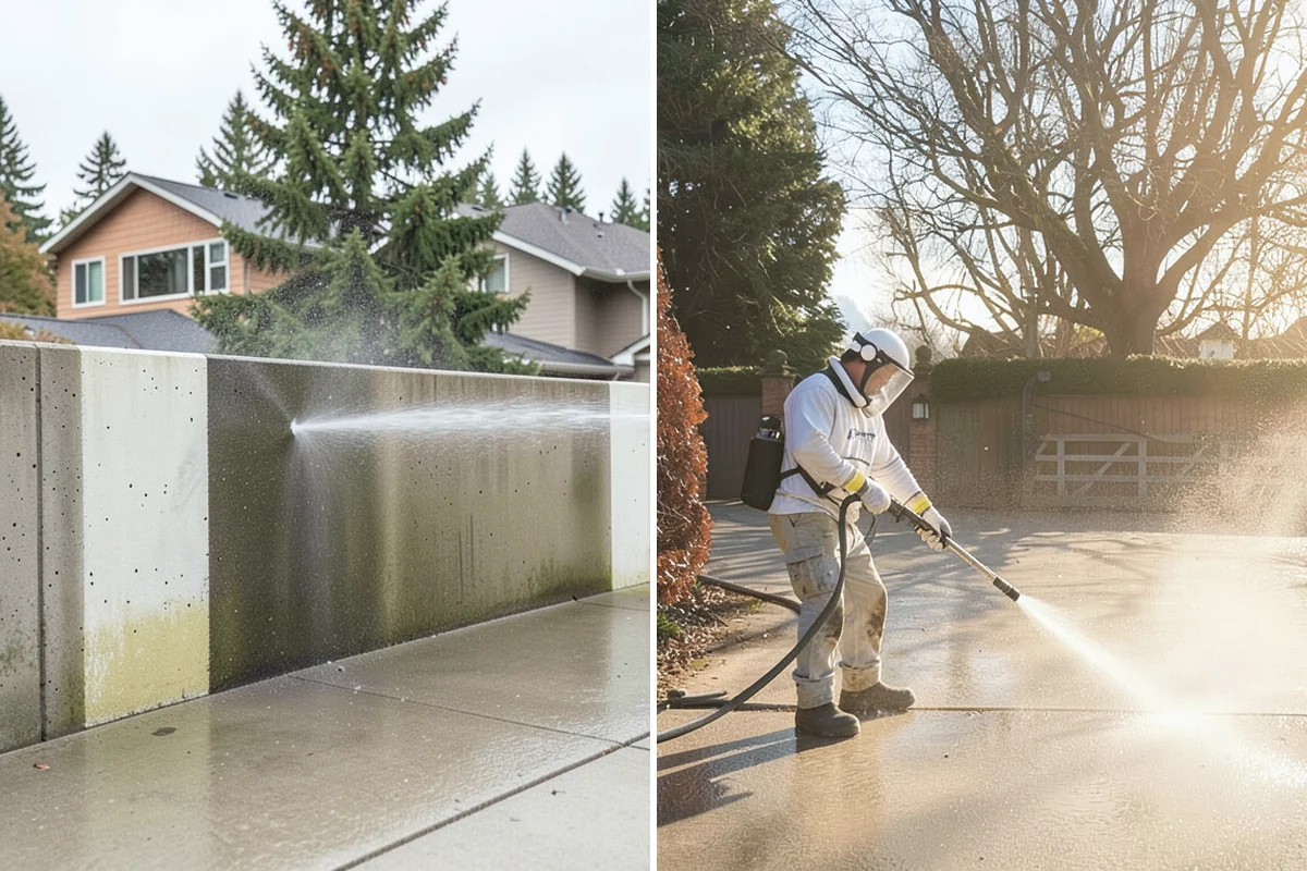 Cedar Deck Cleaning in Sumner, Pierce County, WA - Clear the deck and wet down surrounding plants