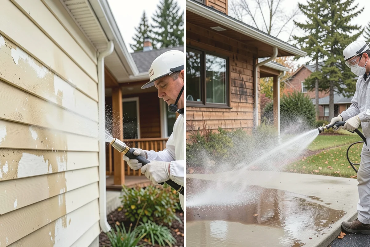 Cedar Deck Cleaning in Tukwila, King County, WA - Clear the deck and wet down surrounding plants