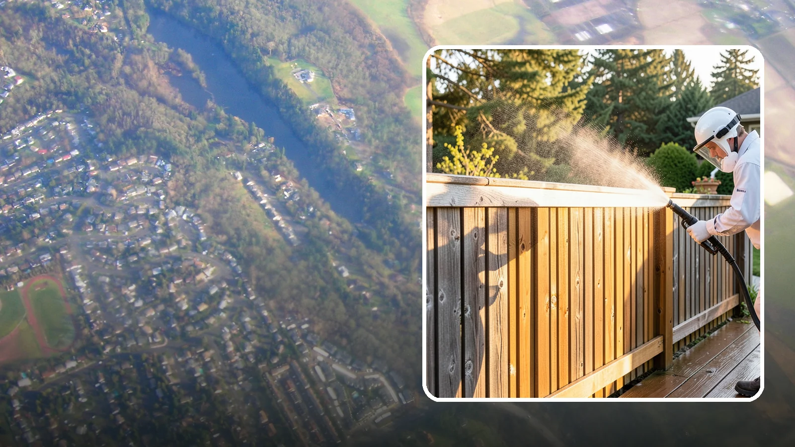 Cedar Fence Cleaning in Algona, King County, WA - Gentle cleaning tuned for cedar, the wood that grays fastest under Washington's damp, shaded conditions.