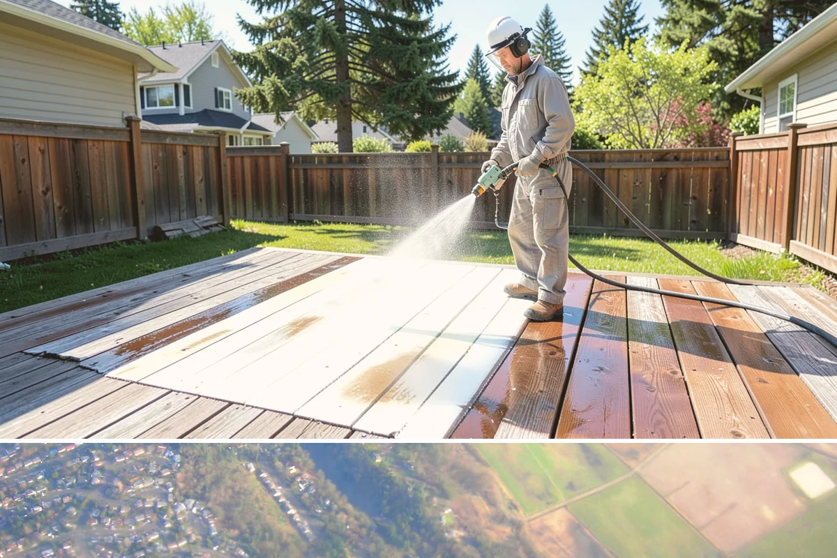Cedar Fence Cleaning in Algona, King County, WA - A dry stretch in summer is best so the cedar can fully dry before any stain or sealer goes on.