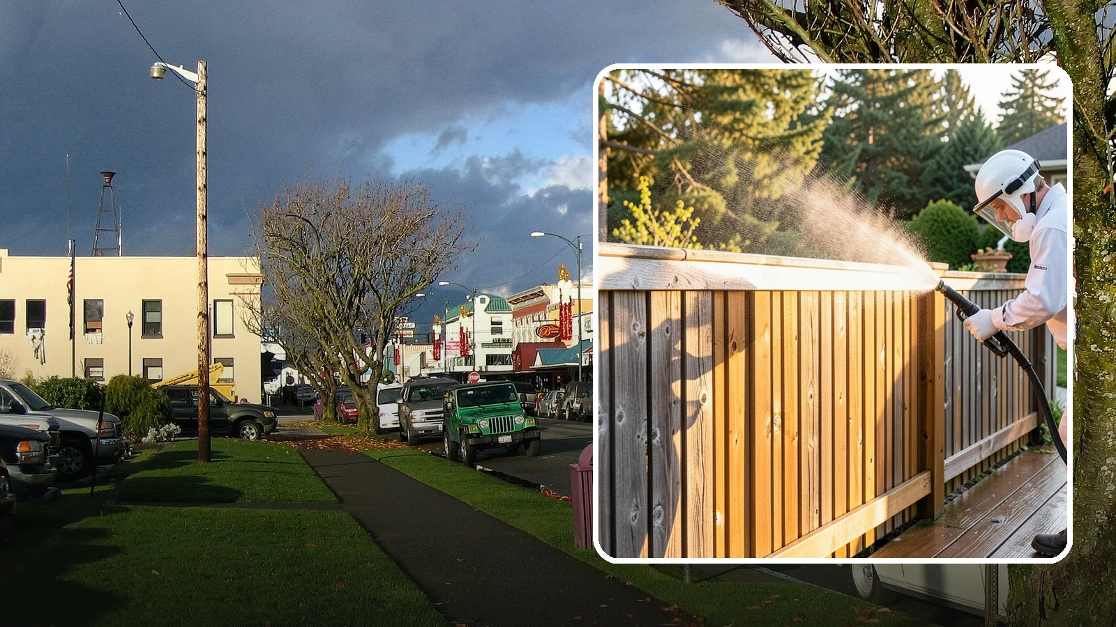 Cedar Fence Cleaning in Arlington, Snohomish County, WA - Gentle cleaning tuned for cedar, the wood that grays fastest under Washington's damp, shaded conditions.