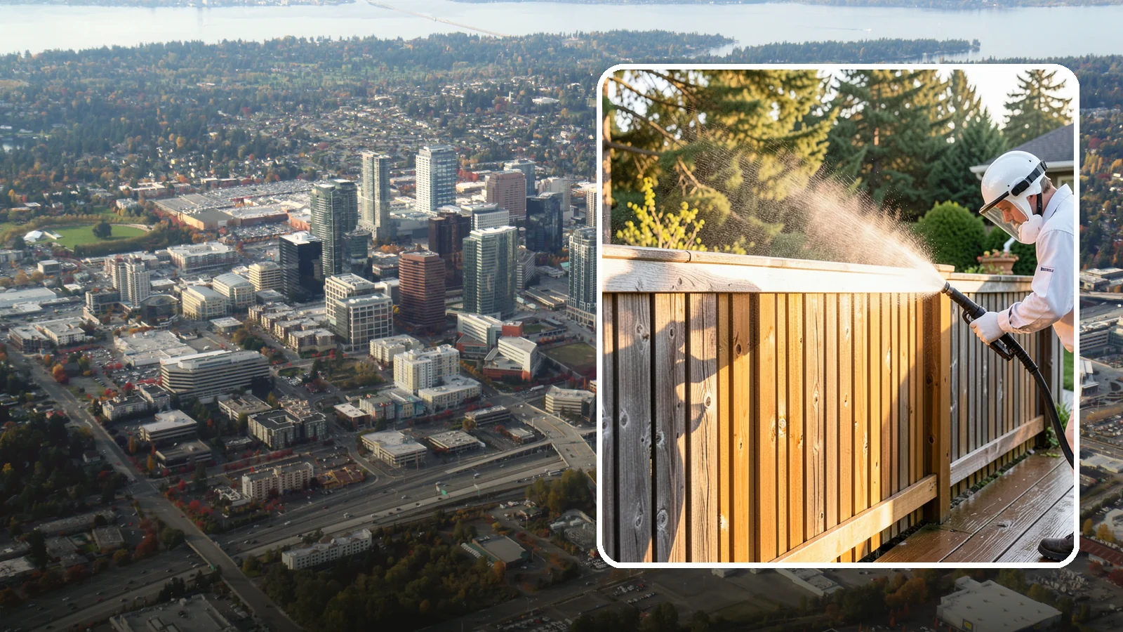 Cedar Fence Cleaning in Bellevue, King County, WA - Gentle cleaning tuned for cedar, the wood that grays fastest under Washington's damp, shaded conditions.