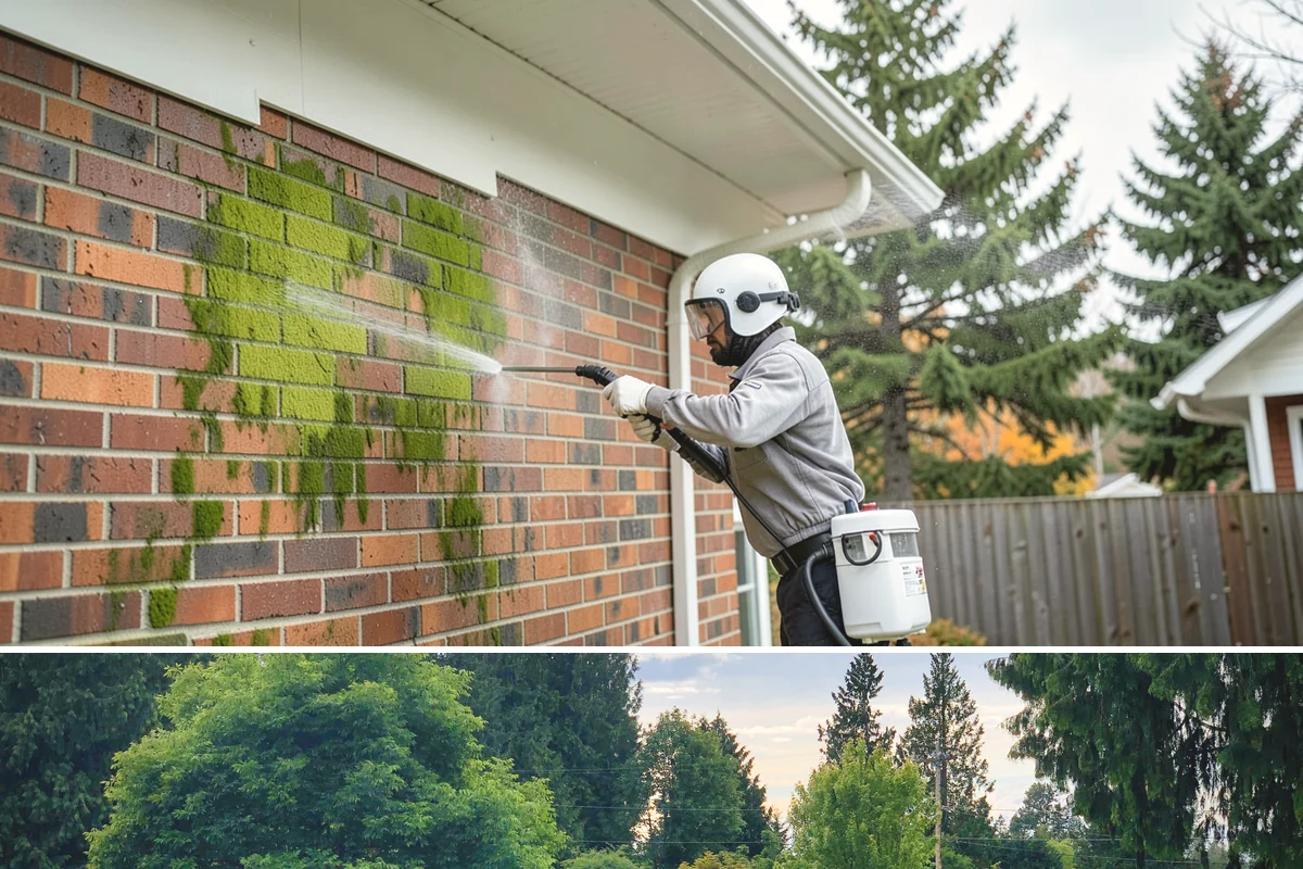 Cedar Fence Cleaning in Bonney Lake, Pierce County, WA - A dry stretch in summer is best so the cedar can fully dry before any stain or sealer goes on.