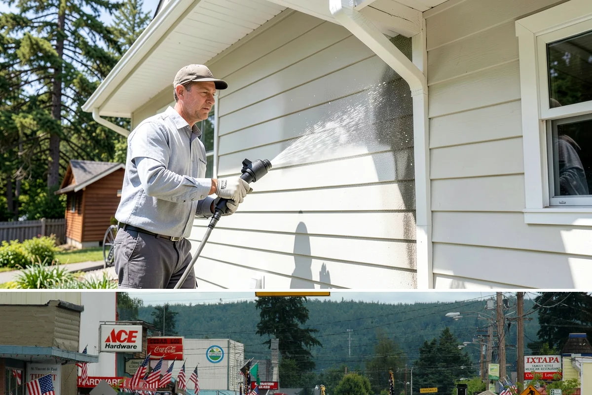Cedar Fence Cleaning in Carnation, King County, WA - A dry stretch in summer is best so the cedar can fully dry before any stain or sealer goes on.