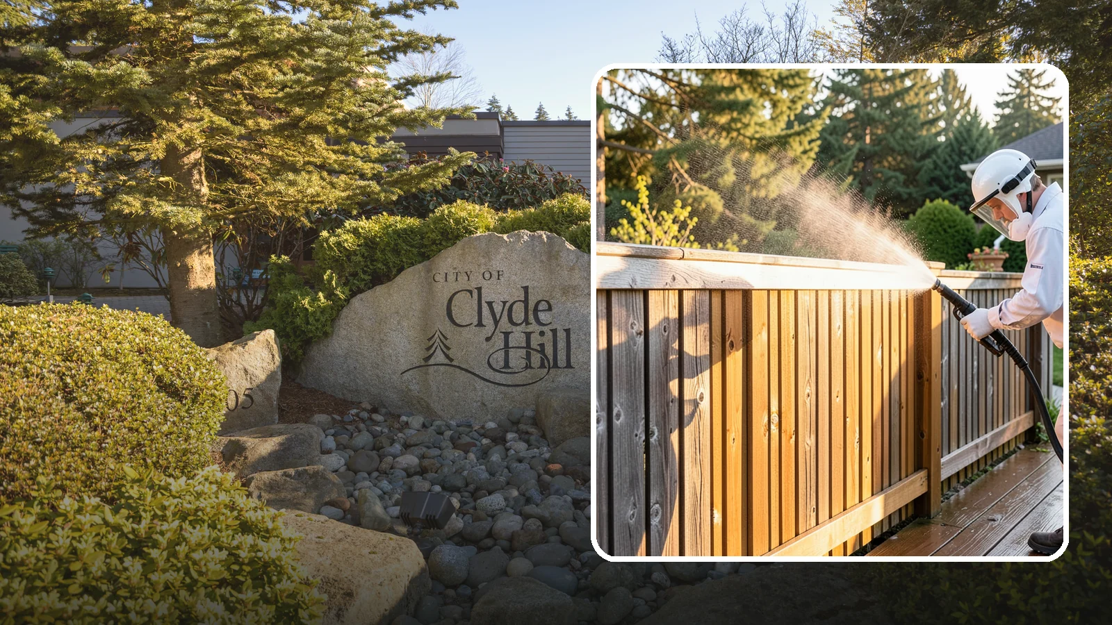 Cedar Fence Cleaning in Clyde Hill, King County, WA - Gentle cleaning tuned for cedar, the wood that grays fastest under Washington's damp, shaded conditions.