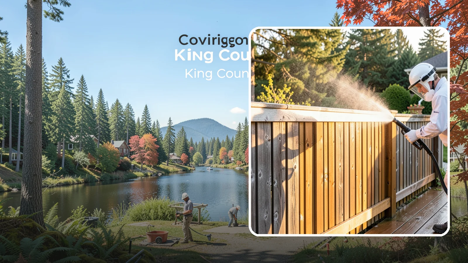 Cedar Fence Cleaning in Covington, King County, WA - Gentle cleaning tuned for cedar, the wood that grays fastest under Washington's damp, shaded conditions.