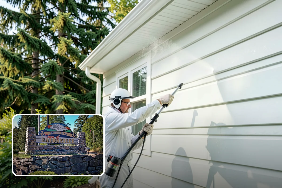 Cedar Fence Cleaning in Eatonville, Pierce County, WA - Brings back cedar's natural warm color hidden under gray weathering