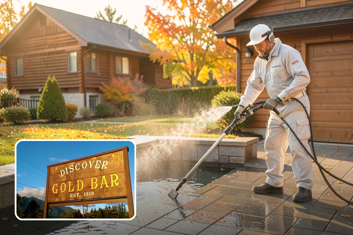Cedar Fence Cleaning in Gold Bar, Snohomish County, WA - Brings back cedar's natural warm color hidden under gray weathering