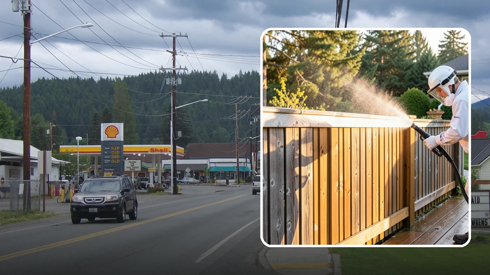 Cedar Fence Cleaning in Granite Falls, Snohomish County, WA - Gentle cleaning tuned for cedar, the wood that grays fastest under Washington's damp, shaded conditions.