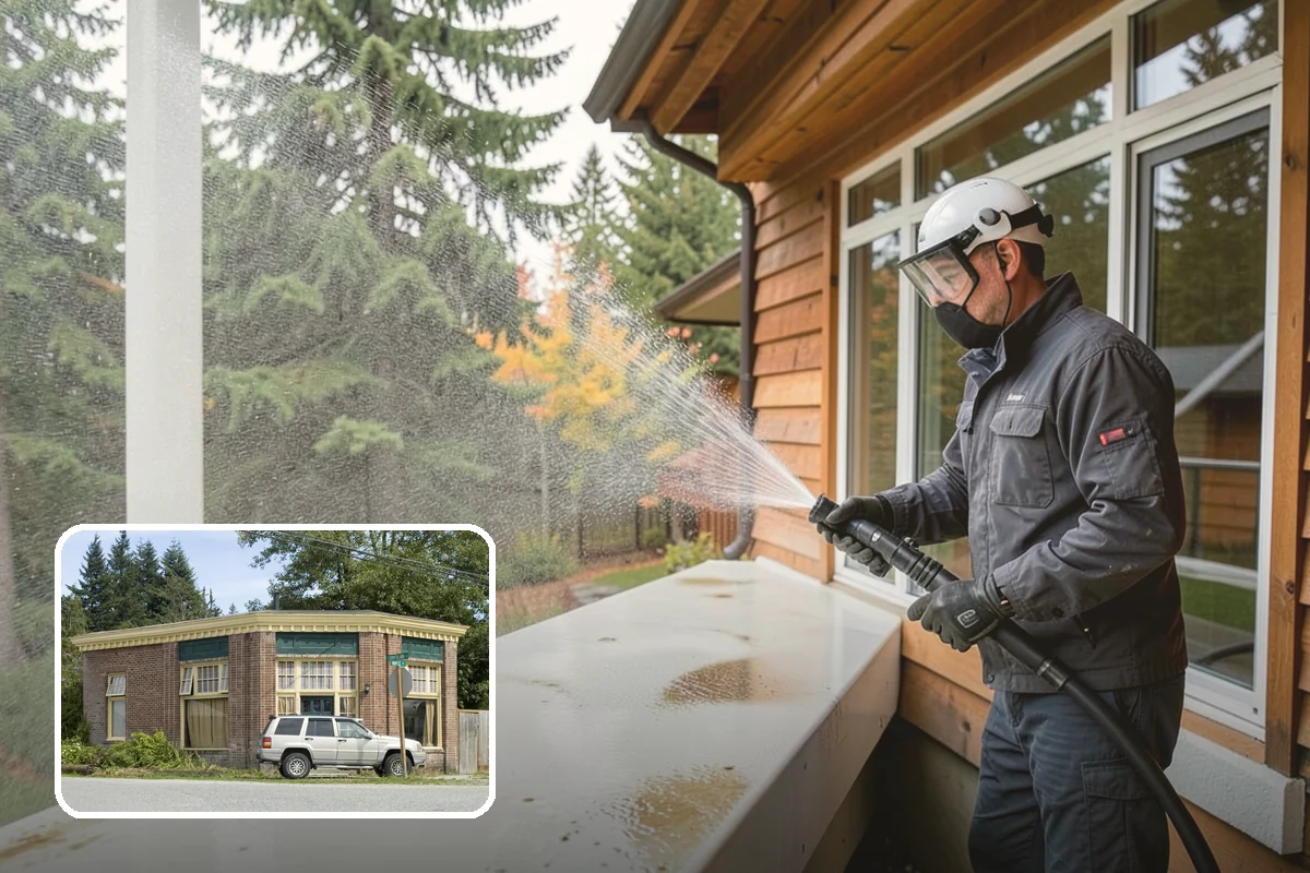 Cedar Fence Cleaning in Hamilton, Skagit County, WA - Brings back cedar's natural warm color hidden under gray weathering