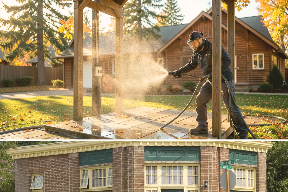 Cedar Fence Cleaning in Hamilton, Skagit County, WA - A dry stretch in summer is best so the cedar can fully dry before any stain or sealer goes on.