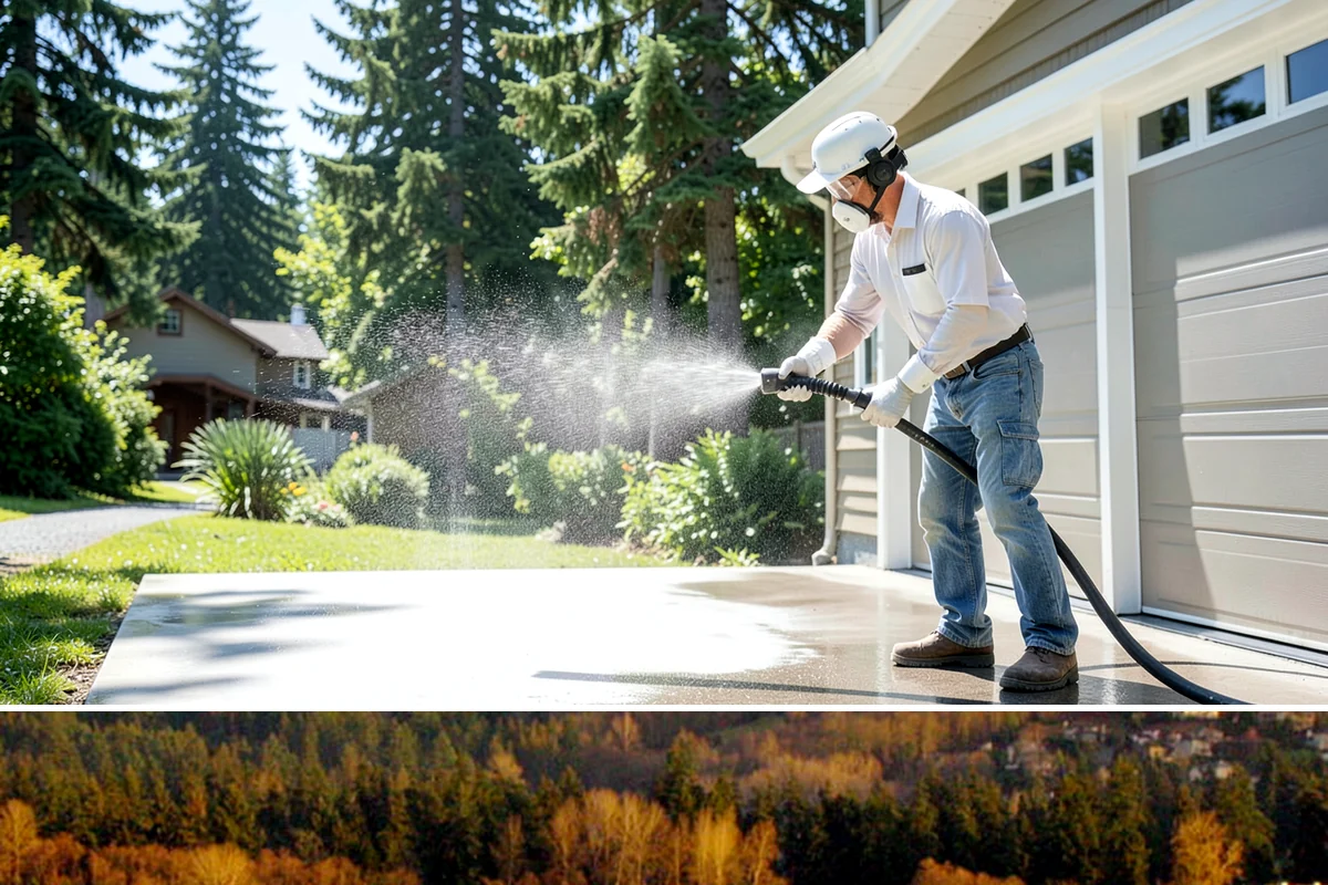 Cedar Fence Cleaning in Kenmore, King County, WA - A dry stretch in summer is best so the cedar can fully dry before any stain or sealer goes on.