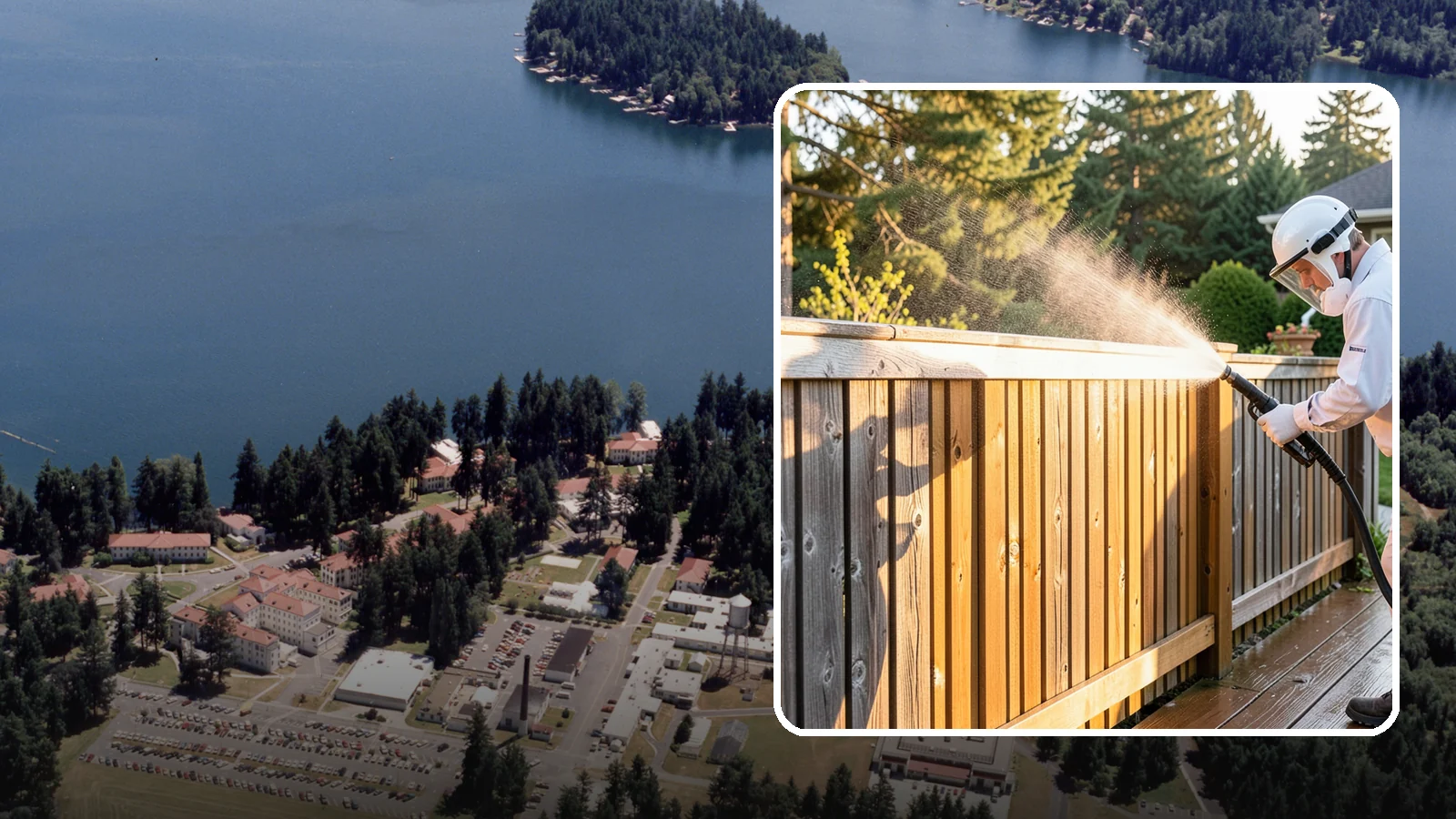 Cedar Fence Cleaning in Lakewood, Pierce County, WA - Gentle cleaning tuned for cedar, the wood that grays fastest under Washington's damp, shaded conditions.