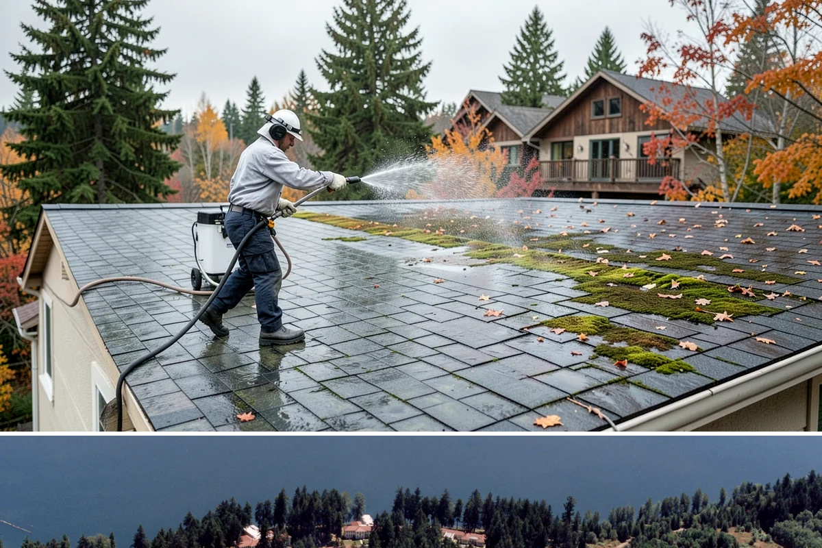 Cedar Fence Cleaning in Lakewood, Pierce County, WA - A dry stretch in summer is best so the cedar can fully dry before any stain or sealer goes on.