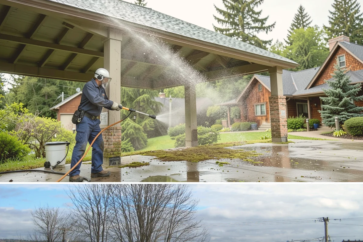 Cedar Fence Cleaning in Langley, Island County, WA - A dry stretch in summer is best so the cedar can fully dry before any stain or sealer goes on.