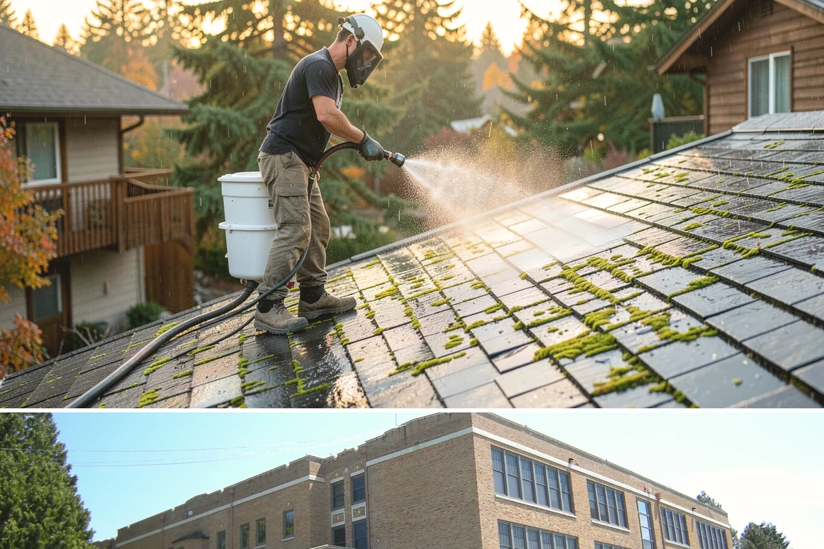 Cedar Fence Cleaning in Maple Valley, King County, WA - A dry stretch in summer is best so the cedar can fully dry before any stain or sealer goes on.