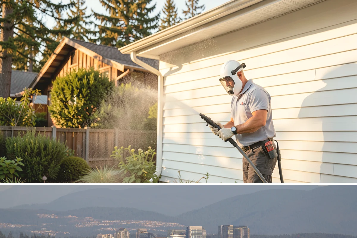 Cedar Fence Cleaning in Medina, King County, WA - A dry stretch in summer is best so the cedar can fully dry before any stain or sealer goes on.