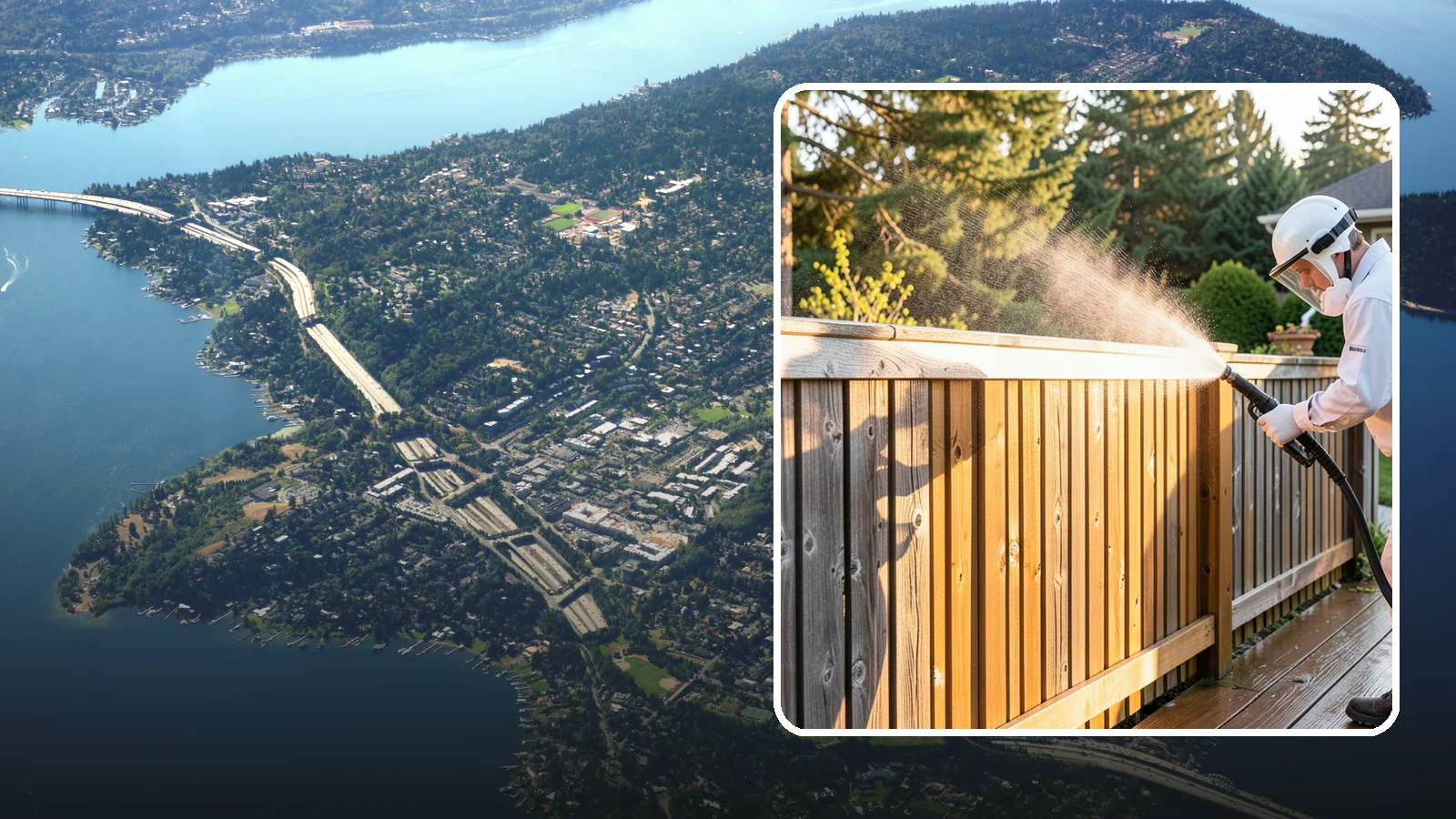 Cedar Fence Cleaning in Mercer Island, King County, WA - Gentle cleaning tuned for cedar, the wood that grays fastest under Washington's damp, shaded conditions.