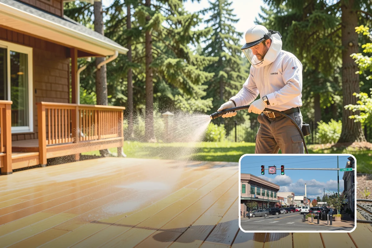 Cedar Fence Cleaning in Monroe, Snohomish County, WA - Brings back cedar's natural warm color hidden under gray weathering