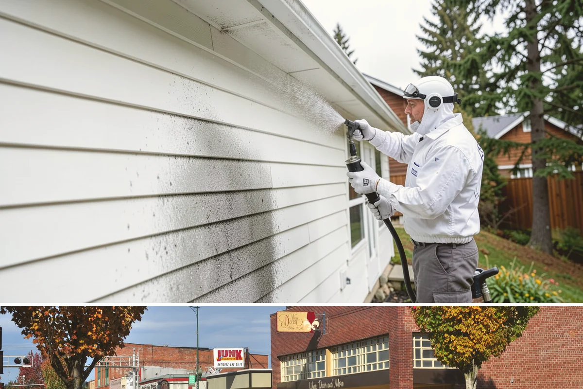Cedar Fence Cleaning in Puyallup, Pierce County, WA - A dry stretch in summer is best so the cedar can fully dry before any stain or sealer goes on.