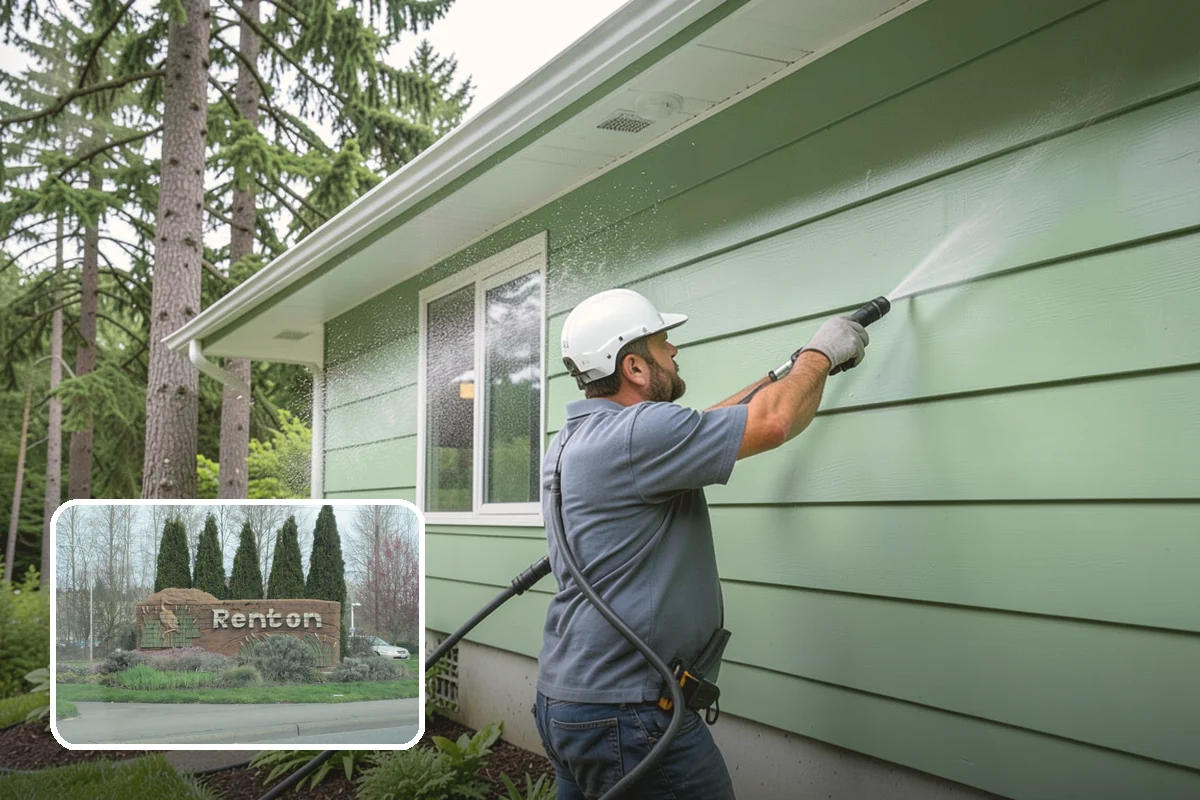 Cedar Fence Cleaning in Renton, King County, WA - Brings back cedar's natural warm color hidden under gray weathering