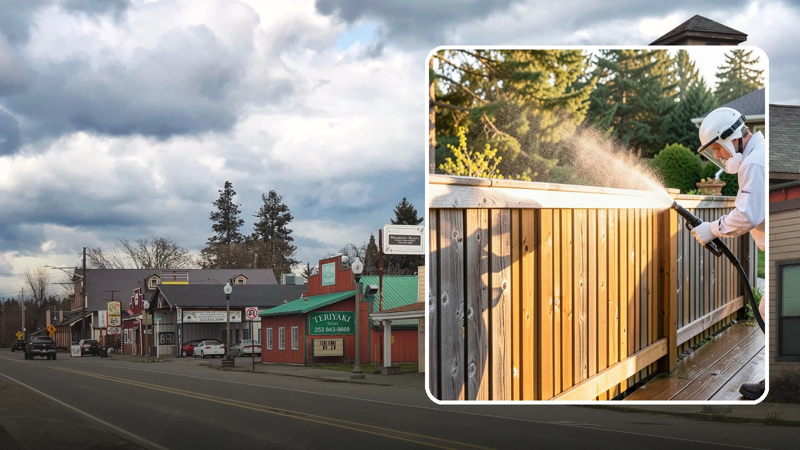 Cedar Fence Cleaning in Roy, Pierce County, WA - Gentle cleaning tuned for cedar, the wood that grays fastest under Washington's damp, shaded conditions.