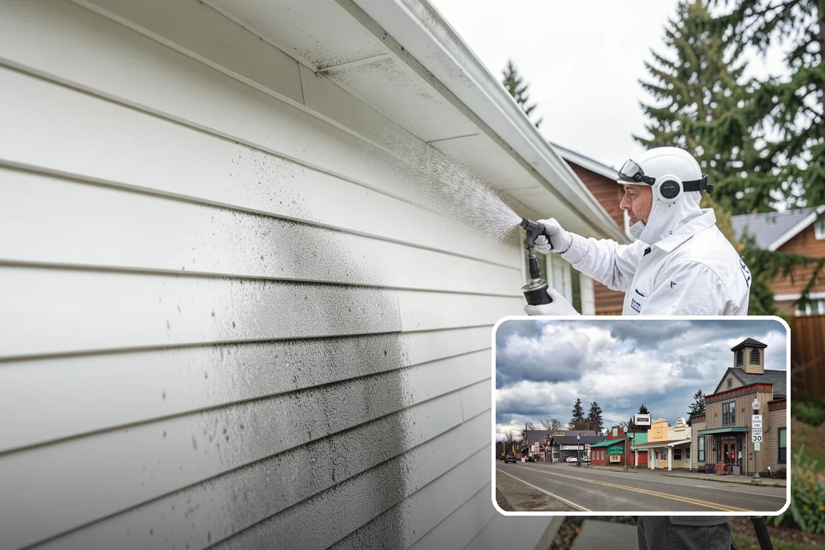 Cedar Fence Cleaning in Roy, Pierce County, WA - Brings back cedar's natural warm color hidden under gray weathering