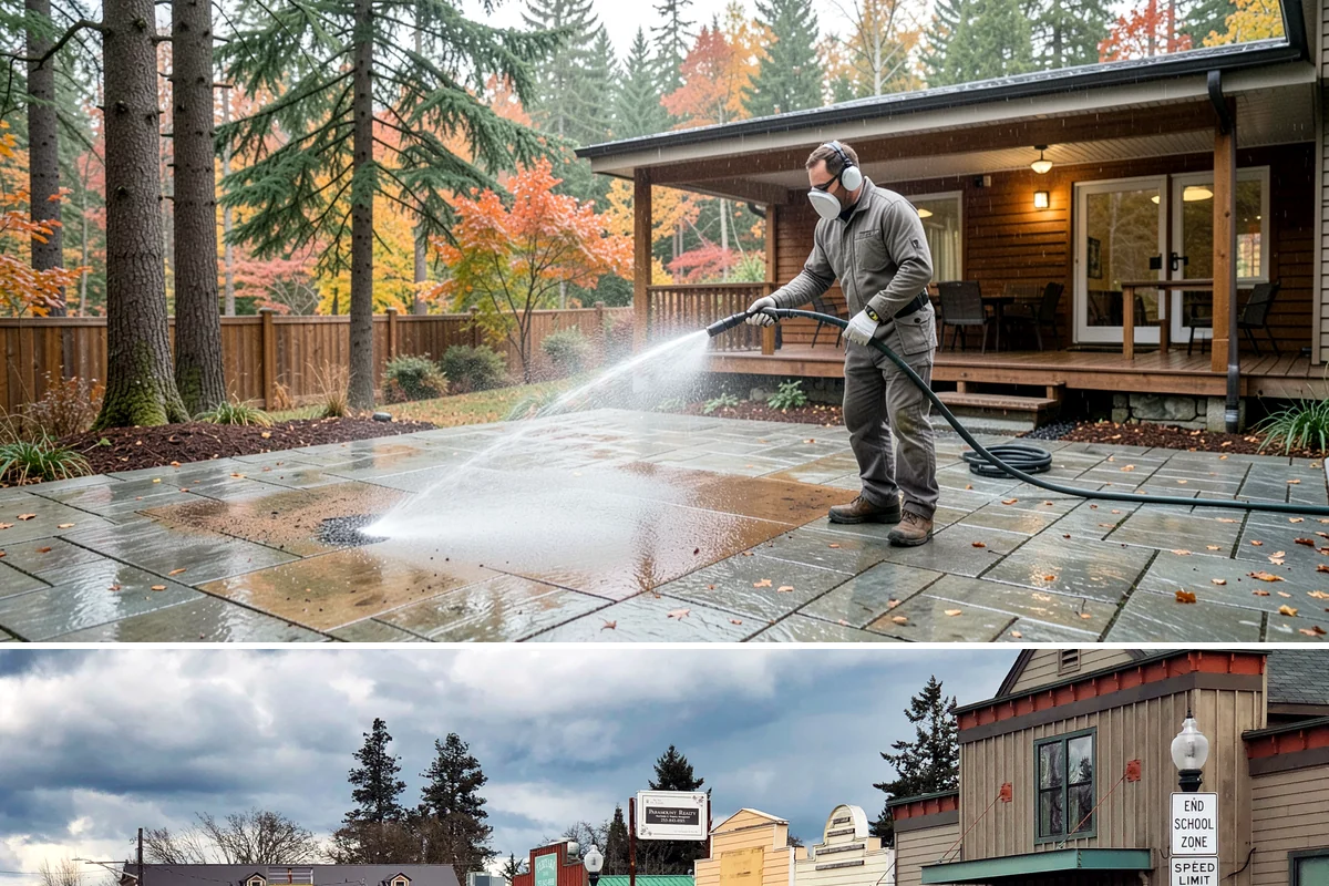 Cedar Fence Cleaning in Roy, Pierce County, WA - A dry stretch in summer is best so the cedar can fully dry before any stain or sealer goes on.