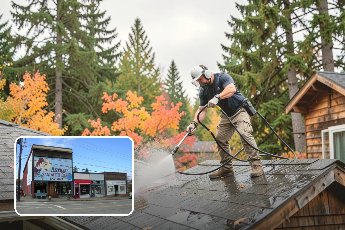 Cedar Fence Cleaning in Ruston, Pierce County, WA - Brings back cedar's natural warm color hidden under gray weathering