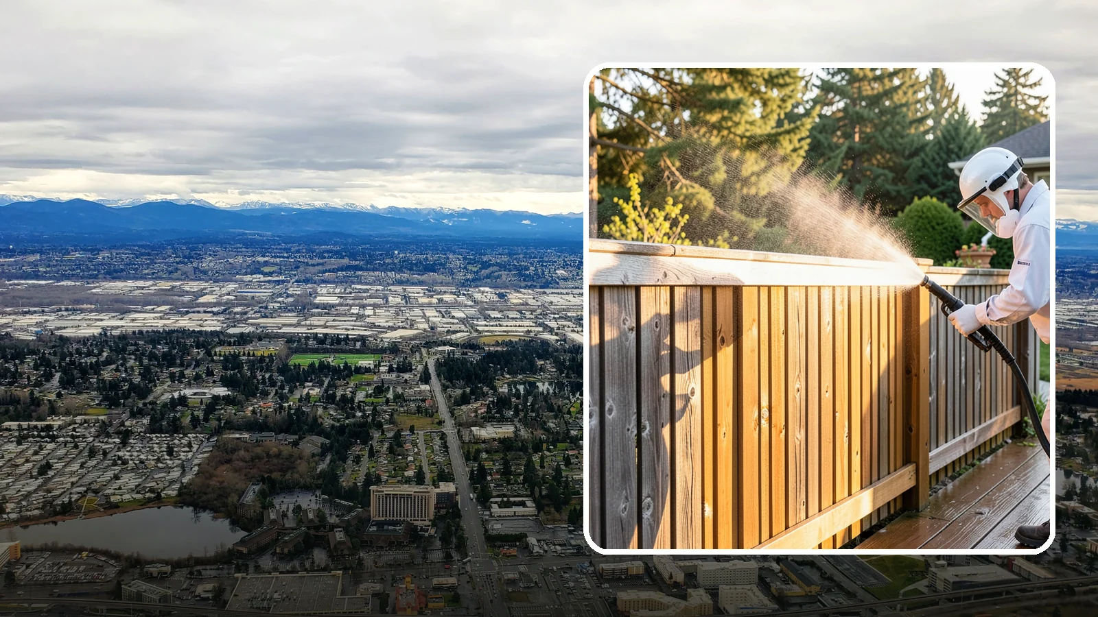 Cedar Fence Cleaning in SeaTac, King County, WA - Gentle cleaning tuned for cedar, the wood that grays fastest under Washington's damp, shaded conditions.
