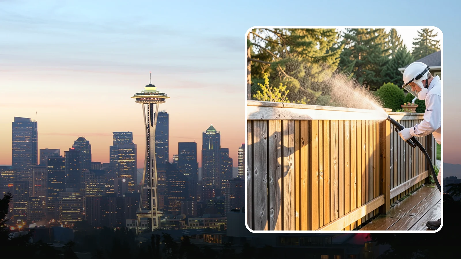 Cedar Fence Cleaning in Seattle, King County, WA - Gentle cleaning tuned for cedar, the wood that grays fastest under Washington's damp, shaded conditions.