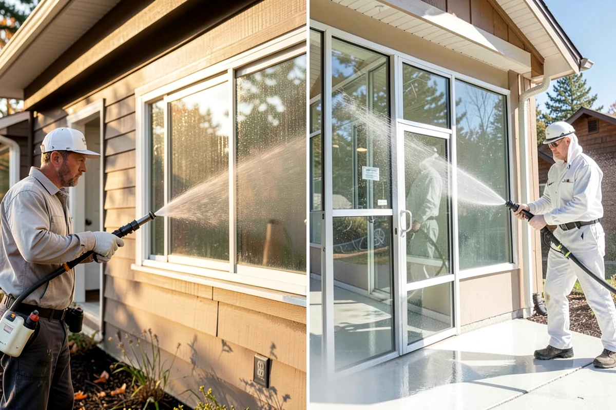 Cedar Fence Cleaning in Seattle, King County, WA - Test a small area to confirm the right pressure for the grain