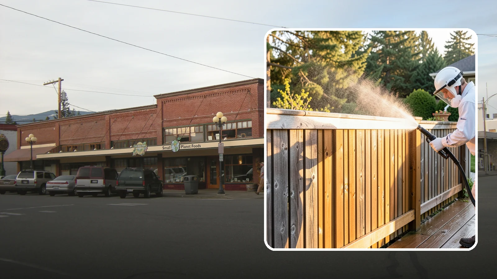 Cedar Fence Cleaning in Sedro-Woolley, Skagit County, WA - Gentle cleaning tuned for cedar, the wood that grays fastest under Washington's damp, shaded conditions.