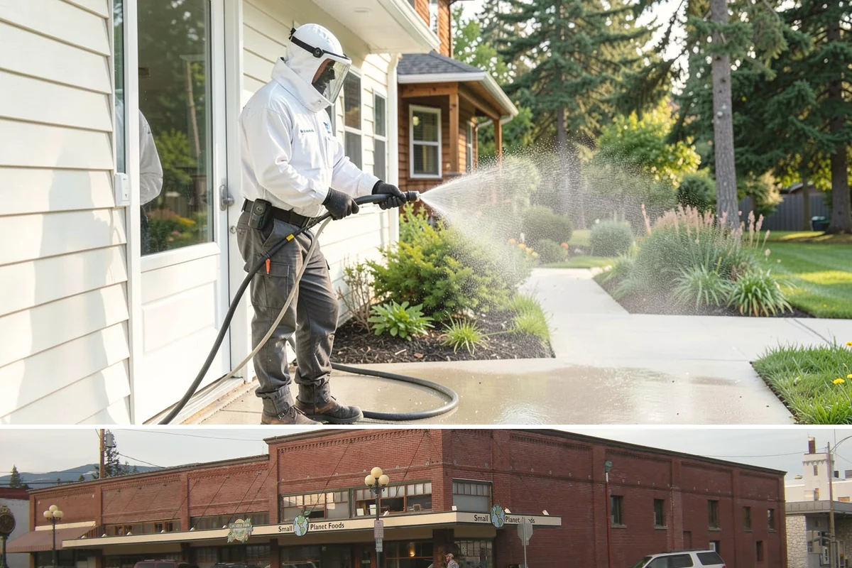 Cedar Fence Cleaning in Sedro-Woolley, Skagit County, WA - A dry stretch in summer is best so the cedar can fully dry before any stain or sealer goes on.