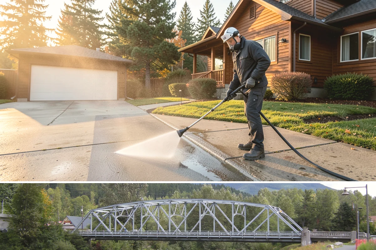 Cedar Fence Cleaning in Skykomish, King County, WA - A dry stretch in summer is best so the cedar can fully dry before any stain or sealer goes on.