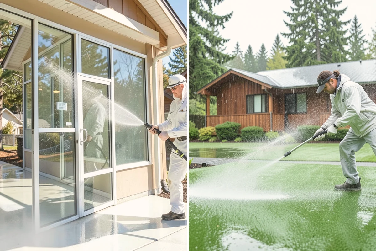 Cedar Fence Cleaning in Snohomish, Snohomish County, WA - Test a small area to confirm the right pressure for the grain