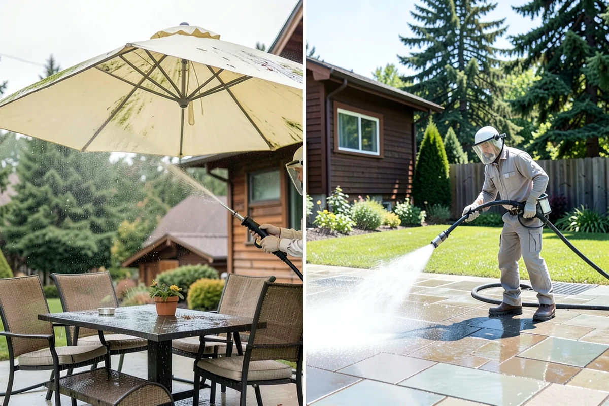 Cedar Fence Cleaning in Snoqualmie, King County, WA - Test a small area to confirm the right pressure for the grain