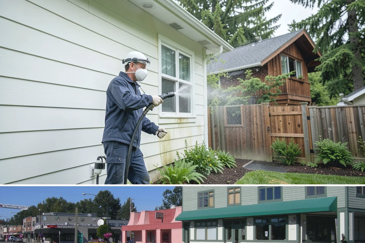 Cedar Fence Cleaning in Snoqualmie, King County, WA - A dry stretch in summer is best so the cedar can fully dry before any stain or sealer goes on.