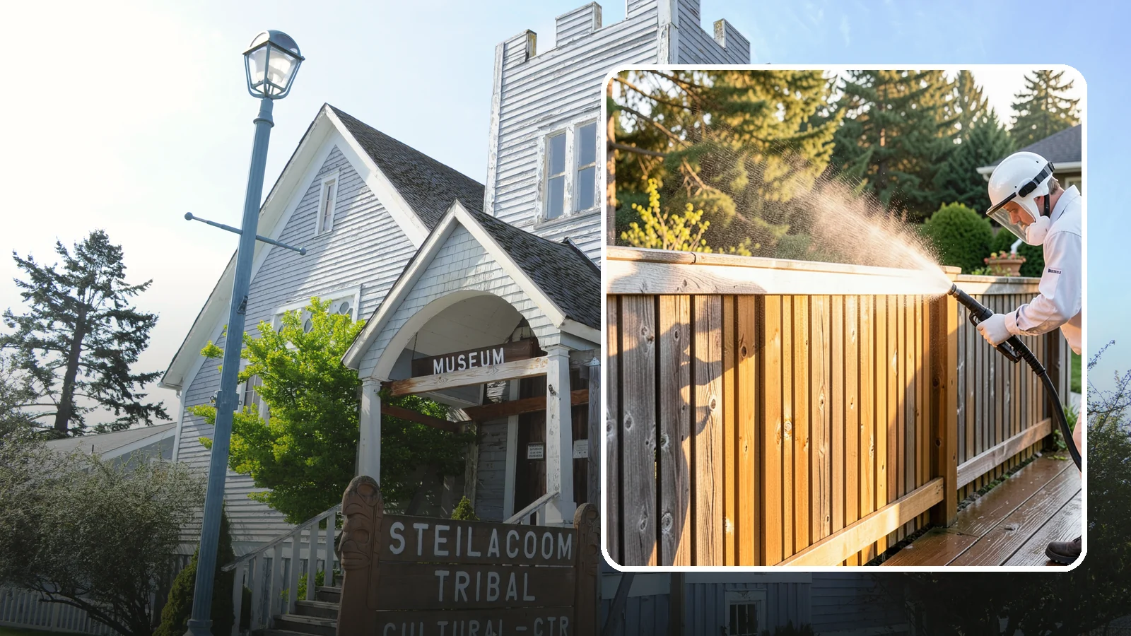 Cedar Fence Cleaning in Steilacoom, Pierce County, WA - Gentle cleaning tuned for cedar, the wood that grays fastest under Washington's damp, shaded conditions.