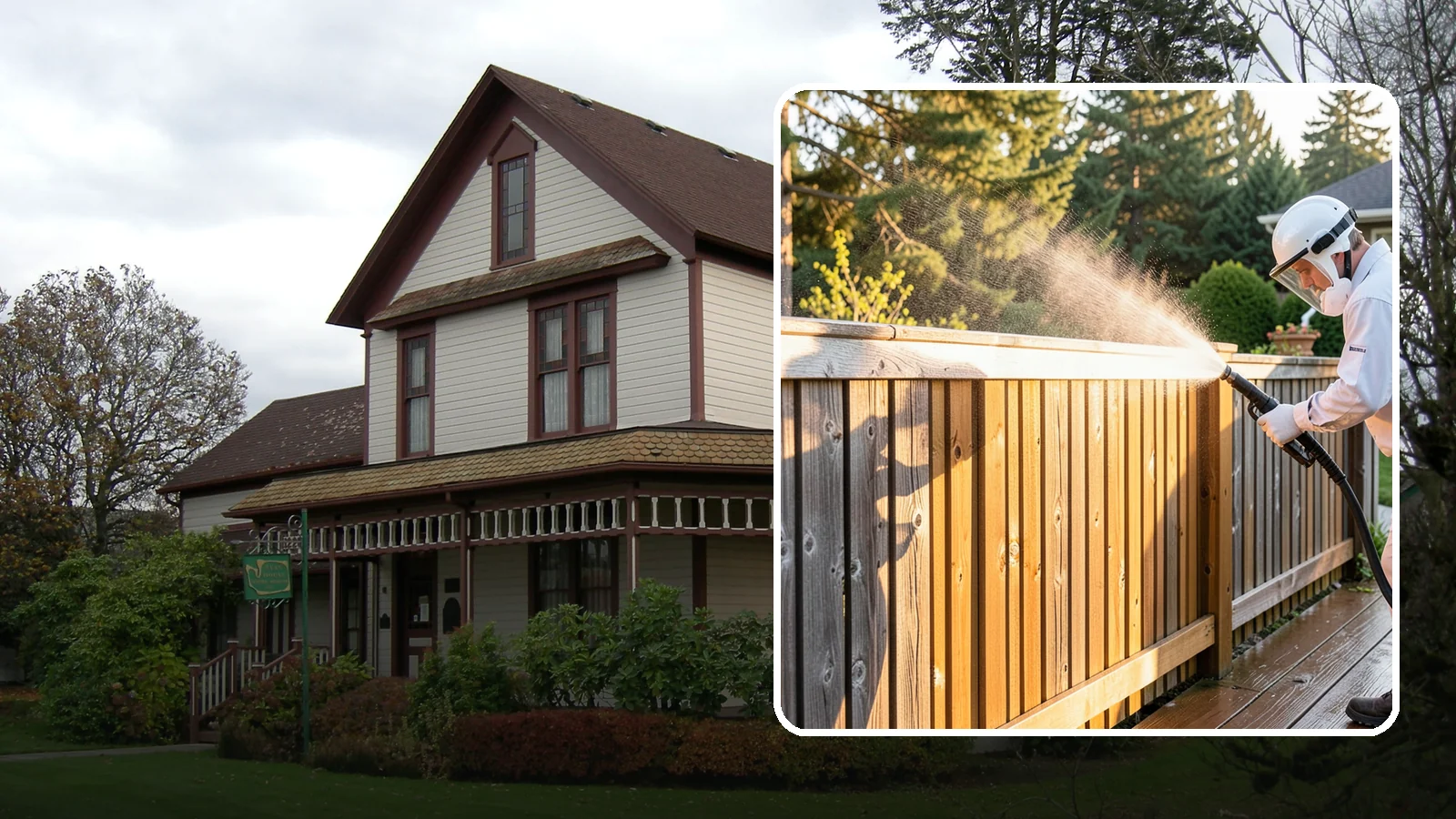 Cedar Fence Cleaning in Sumner, Pierce County, WA - Gentle cleaning tuned for cedar, the wood that grays fastest under Washington's damp, shaded conditions.