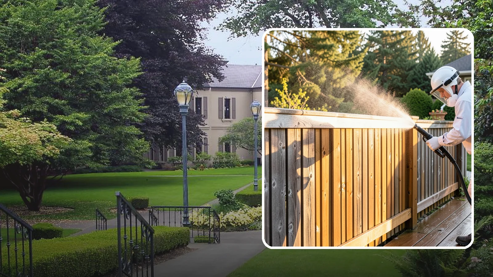 Cedar Fence Cleaning in Woodinville, King County, WA - Gentle cleaning tuned for cedar, the wood that grays fastest under Washington's damp, shaded conditions.